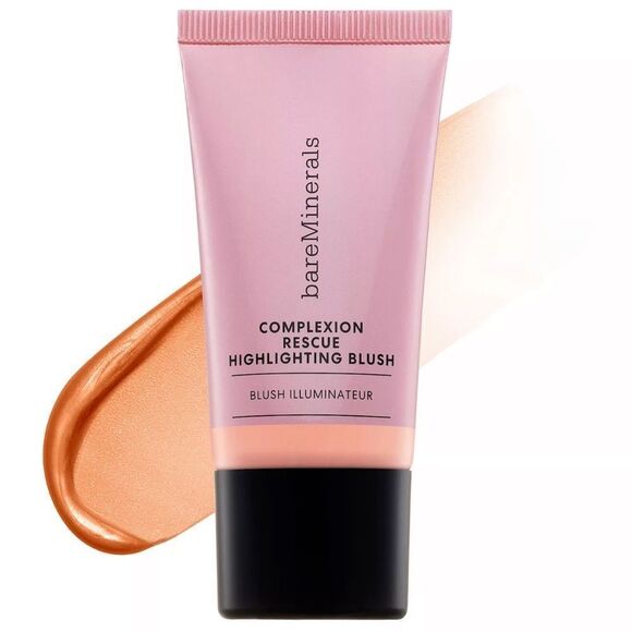 🌻 BAREMINERALS PEACH GLOW COMPLEXION RESCUE LIQUID BLUSH HIGHLIGHTER N… - Picture 1 of 12